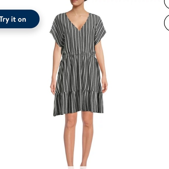 Striped T Shirt Dress - Picture 4 of 5